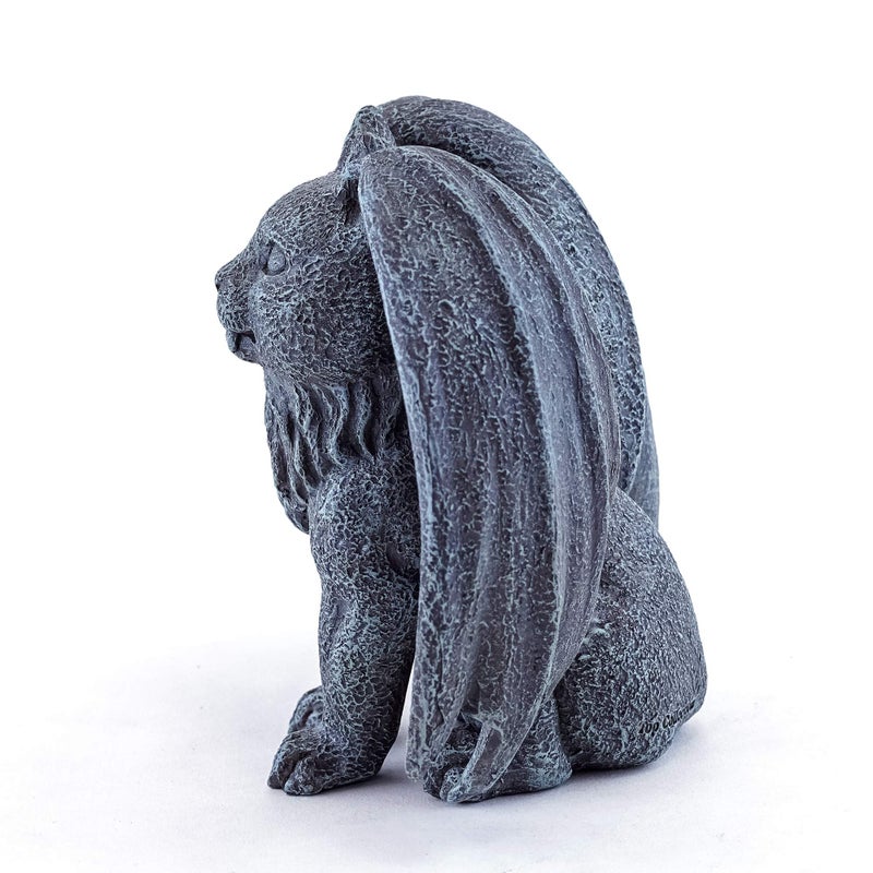 Top Collection Medieval Gargoyle Statue with Celtic Infinity Knot Tattoo - Hand Painted Winged Cat Sculpture with Stone Finish Look- 5-Inch Collectible Gothic Fantasy Figurine - Image 2